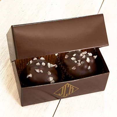 John Kelly Chocolate Walnut Caramel Cluster with Mediterranean Sea Salt Box