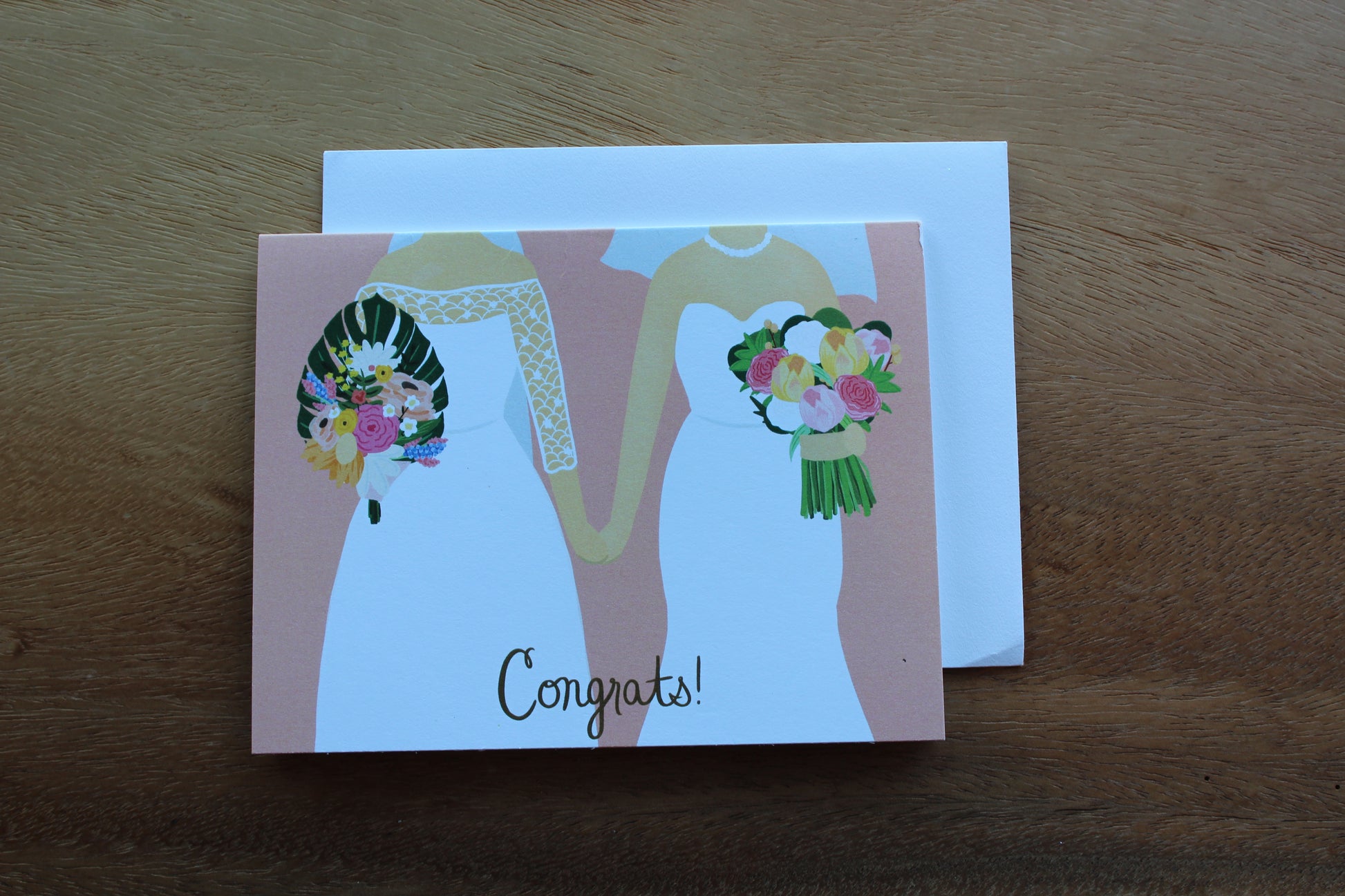 Congrats Two Brides - Wedding Greeting Card