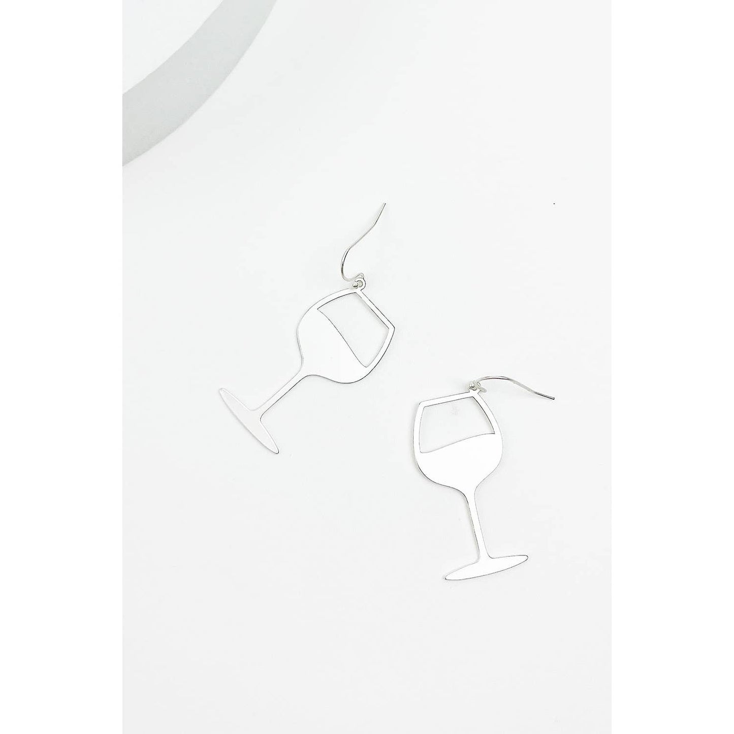 Wine Glass Shaped Filigree Hook Earring